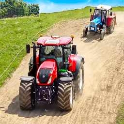Tractor Trolley Driving Cargo 아이콘